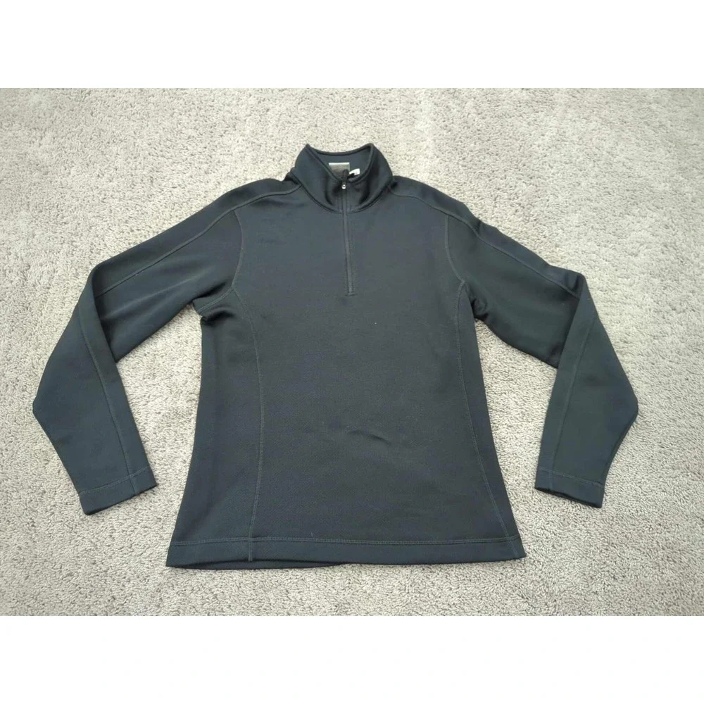 Nike‎ Golf Pullover Womens M Black 1/4 Zip Jacket Long Sleeve Fit Dry Athletic